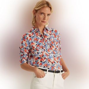 NWOT Lauren Ralph Lauren cotton button down shirt, XL